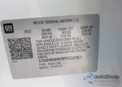 2023 Cadillac Ct5 Premium Luxury from USA, damaged, VIN 1G6DN5RK9P0110367